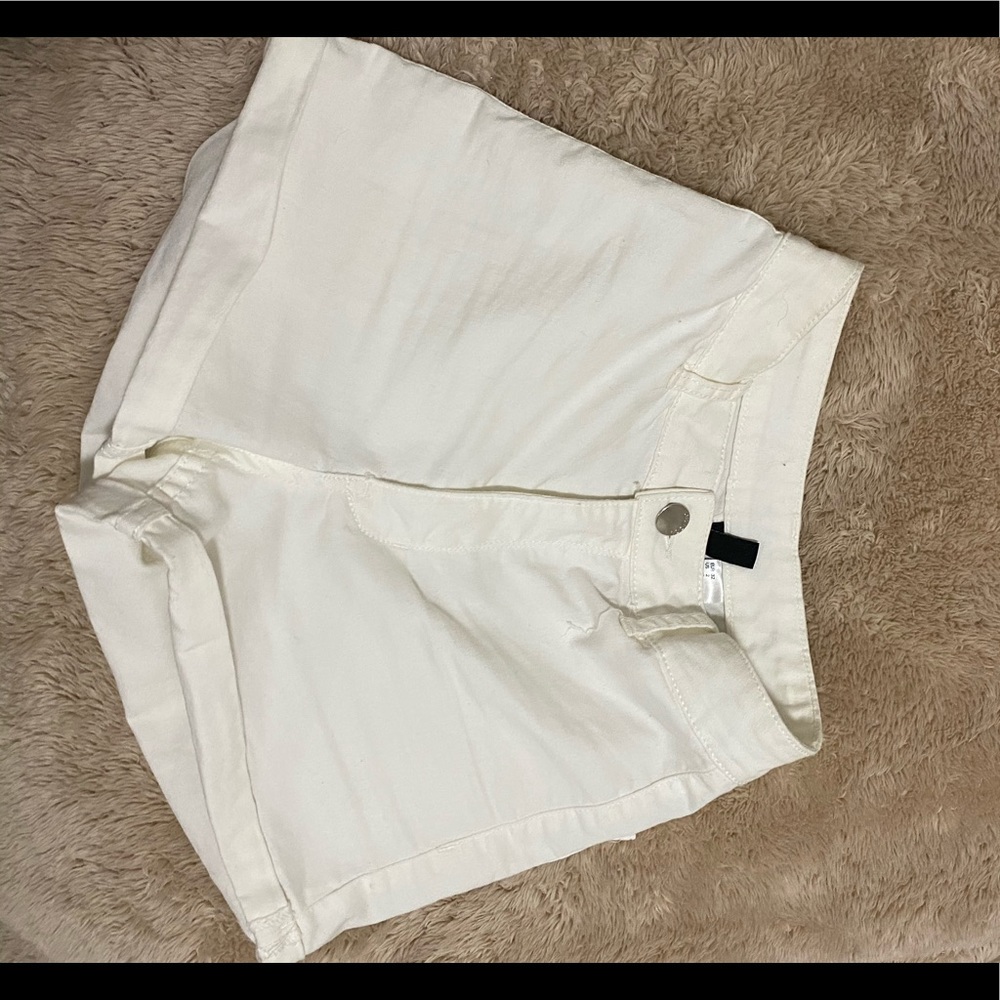 High rise white short